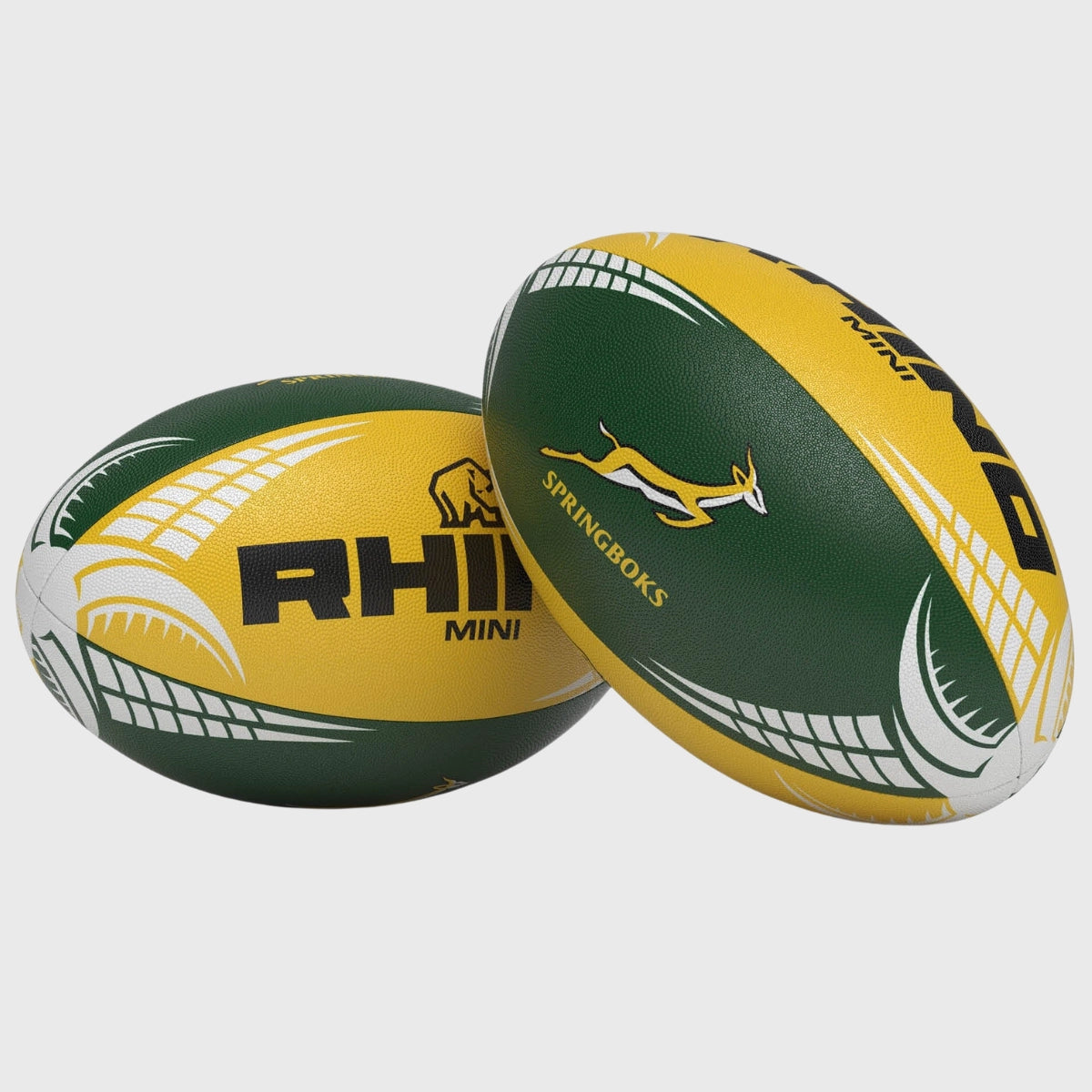 Rhino Springboks Mini Rugby Ball - Official Size 3 Training Ball for Kids & Adults - Perfect for Backyard Games, Team Practice, and Rugby Gifts