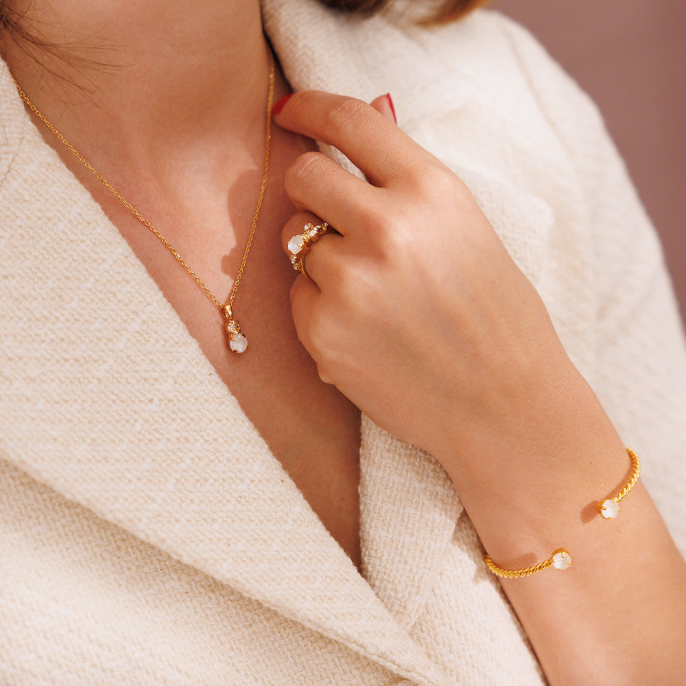 Mini Twisted Bracelet in Electric White - Dainty Adjustable Boho Bracelet for Women - Perfect for Everyday Wear, Layering & Gift Giving