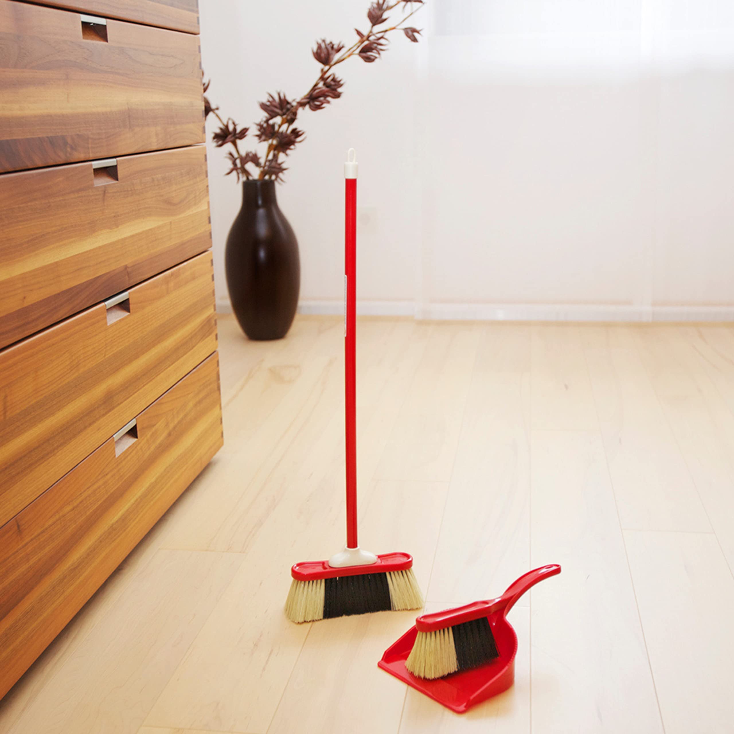 Theo Klein Classic Toy Broom Set for Kids - Realistic Cleaning Playset with Dustpan - Pretend Play Housekeeping Toys for Toddlers & Children (Great for Role Play, House Chores Learning & Indoor Fun)