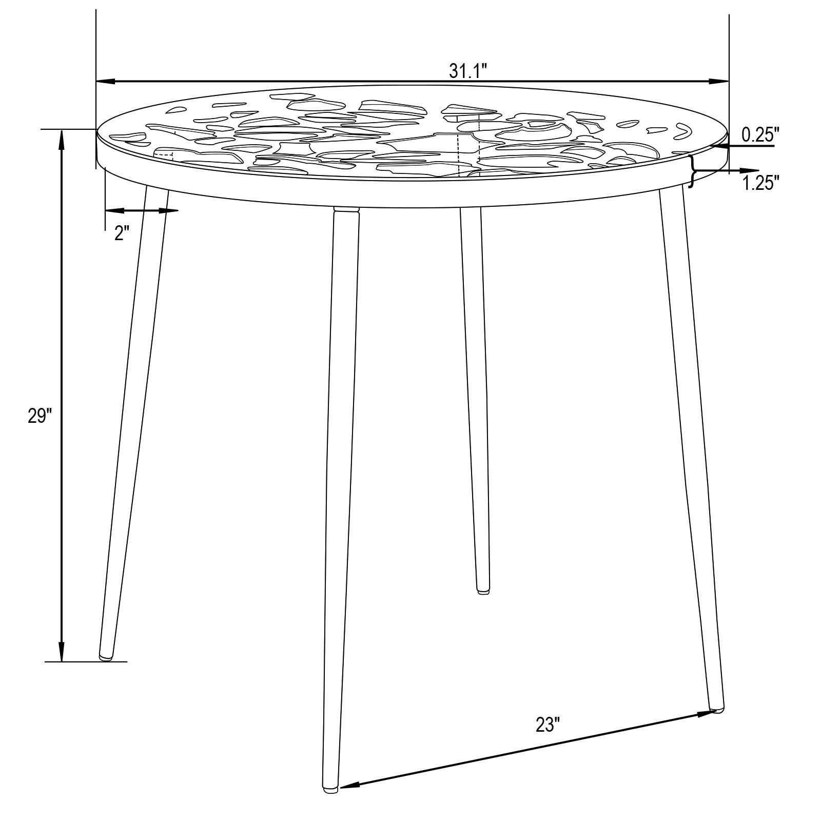 Modern Bistro Dining Table with Tempered Glass Top & Aluminum Base - LeisureMod Devon Indoor/Outdoor Patio Table (Brown) | Perfect for Restaurants, Cafés & Home Dining Areas