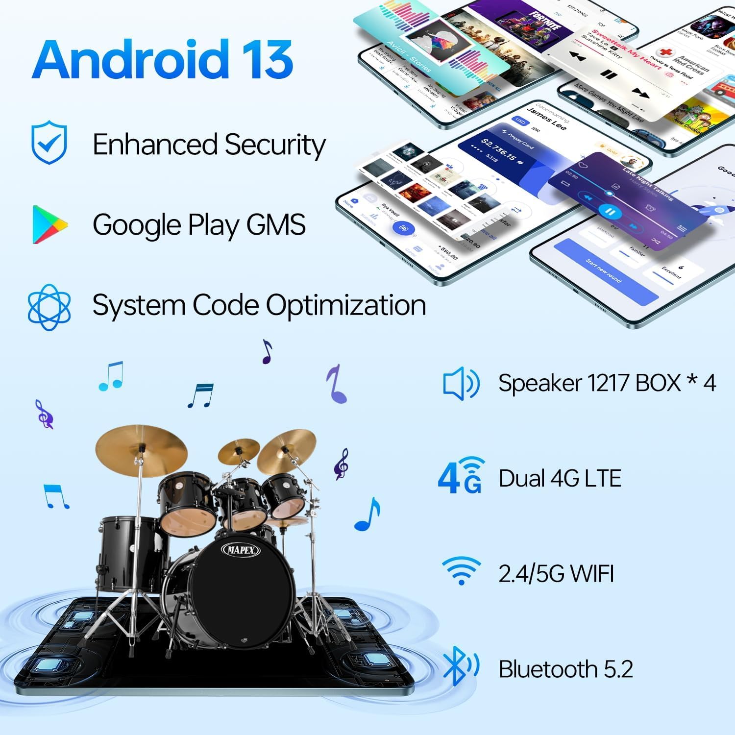 OUKITEL OT5 12 Inch Android Tablet 256GB Storage, 11000mAh Battery, 2K IPS Display, Helio G99 Processor, 16MP+5MP Dual Camera, 5G WiFi/Dual SIM/GPS - Perfect for Work, Study, Gaming & Travel (Black)