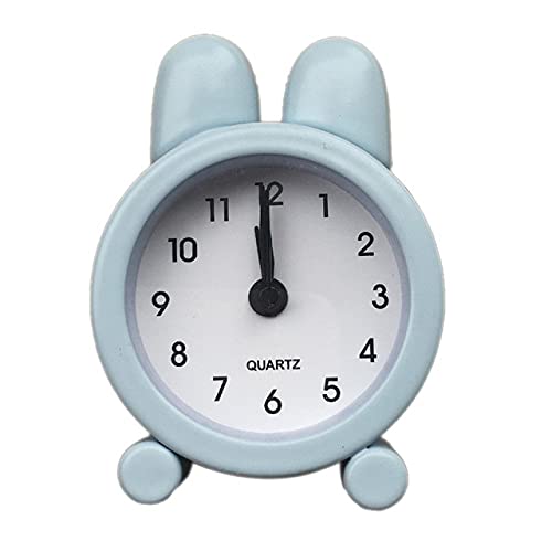 YSYSPJM Creative Cute Mini Metal Alarm Clock - Small Electronic Travel Clock for Home, Bedroom & Desk Decor (Blue) - Perfect for Bedside, Office, Dorm & Gift Giving