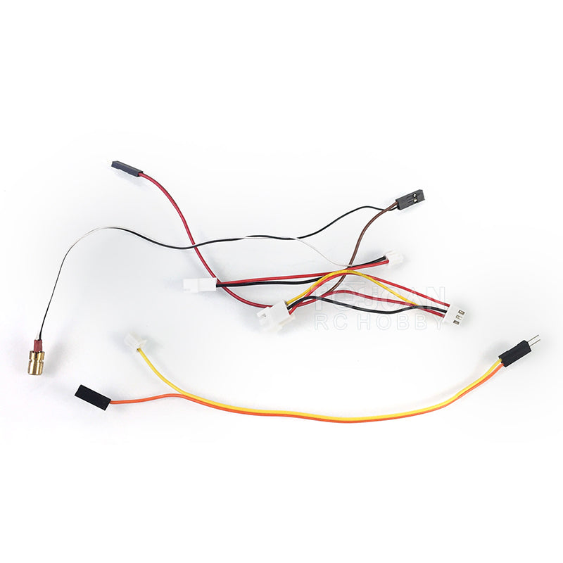 Henglong 6.0 7.0 RC 1/16 Scale Flash Laser Light Cables for 360° Turret Tank Models - Tiger I & M1A2 Abrams DIY Accessories | Perfect for RC Tank Battles and Night Operations