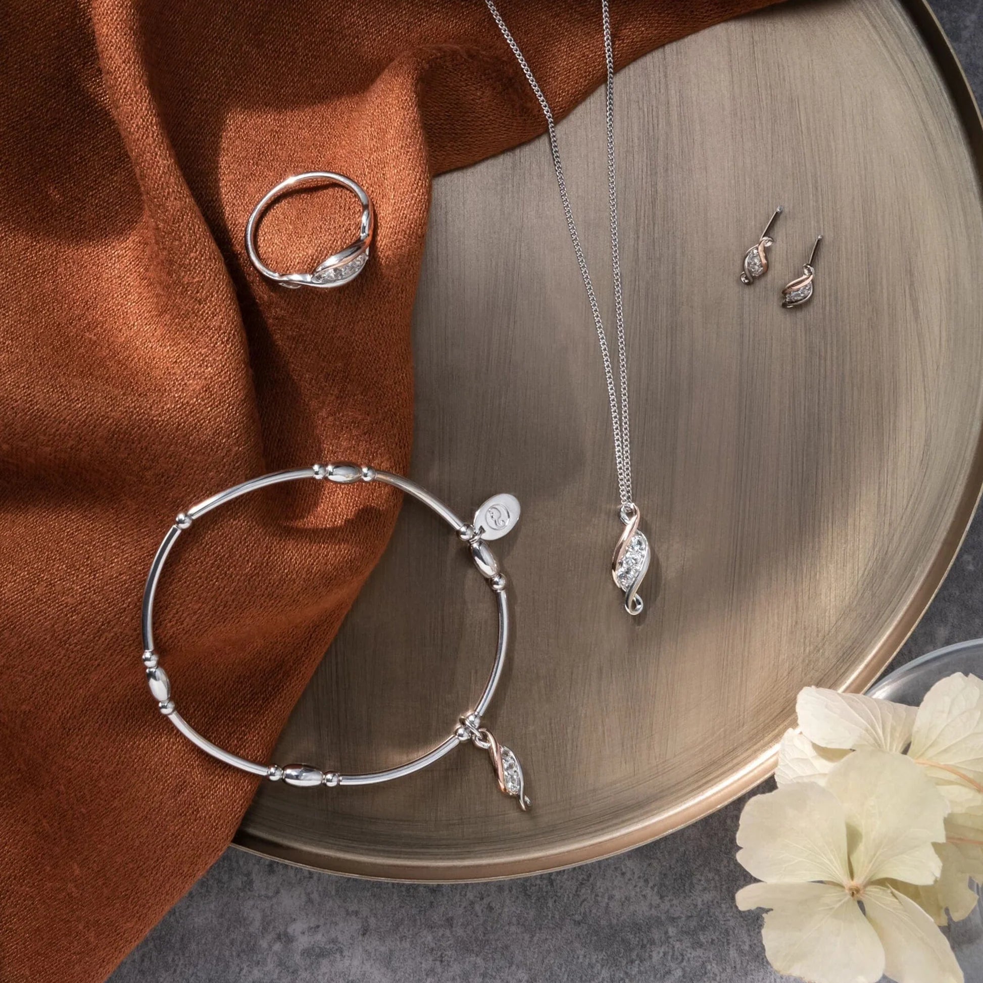 Clogau Sterling Silver Love Story Earrings for Women - Romantic Heart Design, Perfect Gift for Anniversary, Valentine's Day & Special Occasions