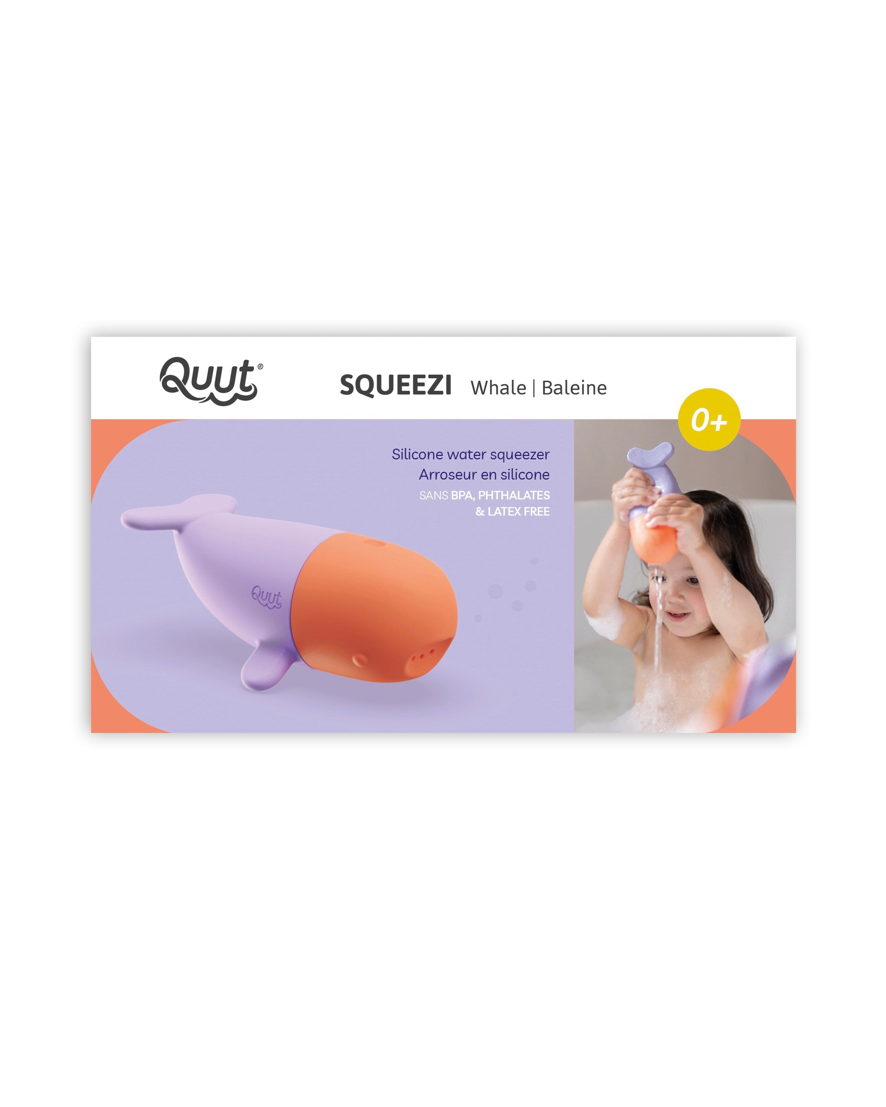 Squeezi Silicone Whale Bath Toy for Kids - Fun & Safe Bathtime Play - Perfect for Toddlers & Infants - Encourages Sensory Development & Water Play
