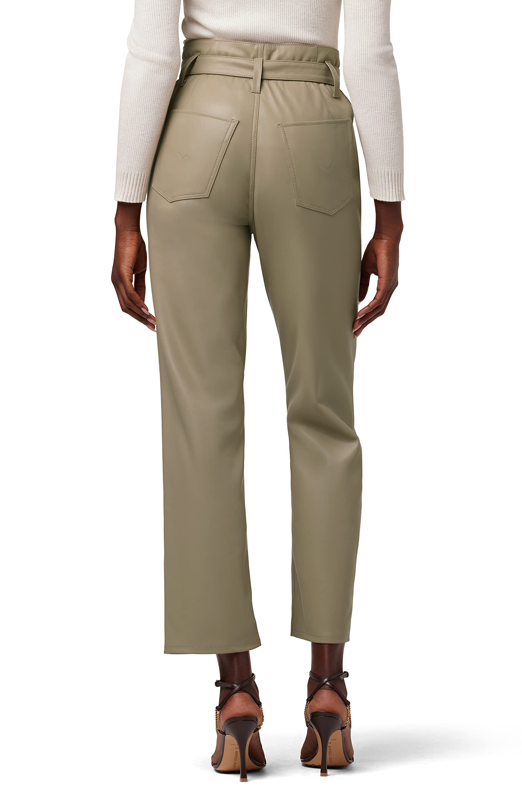 HUDSON Women's Remi High Rise Paperbag Waist Straight Leg Jeans - Comfortable Denim Pants for Casual Wear, Office & Date Night Outfits