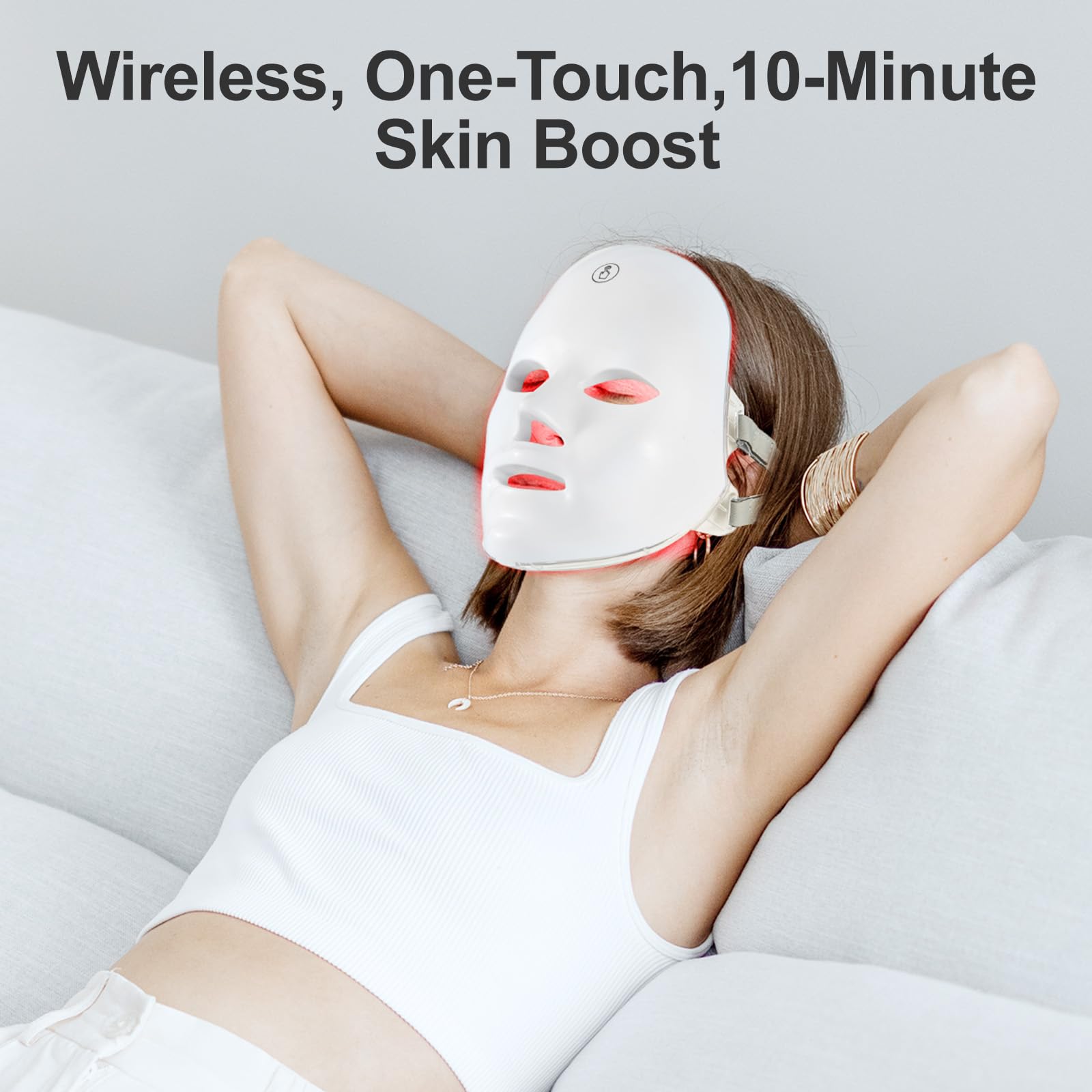 Red Light Therapy Mask for Face - 7-in-1 Color LED Facial Treatment, Wireless & Rechargeable Home Skincare Device | Anti-Aging, Acne Relief & Skin Rejuvenation | Perfect for Daily Beauty Routine & Spa Treatments