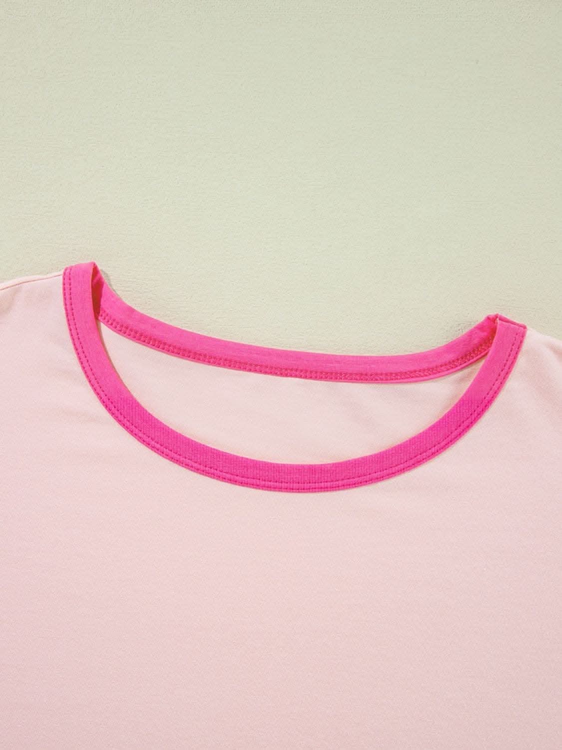 Stylish Color Block Graphic Tee for Women - Trendy Casual T-Shirt for Everyday Wear | Perfect for Outings, Dates & Street Style Fashion