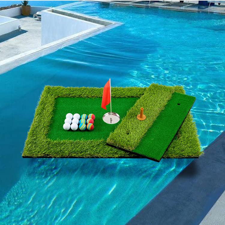 Floating Golf Green for Pool - Portable Putting & Chipping Practice Mat - Perfect Outdoor Golf Training Accessory for Men & Women - Great Gift for Golf Enthusiasts - Use in Pool, Backyard, or Beach for Fun & Practice
