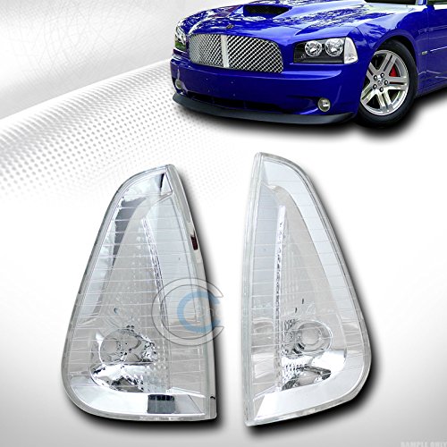Chrome Clear Lens Turn Signal Parking Corner Lights Lamps for 05/06-10 Dodge Charger - Upgrade Your Ride with Stylish & Durable Lighting for Night Driving & Parking Safety
