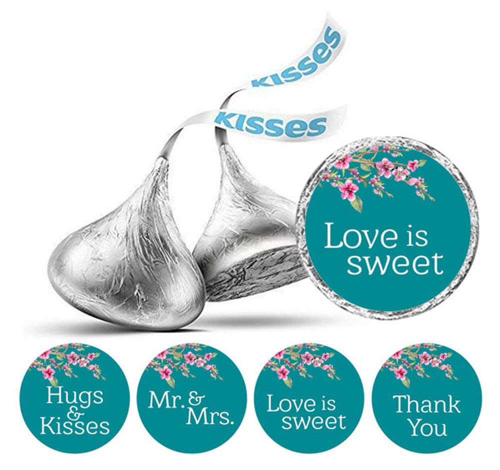 Blossom Wedding Chocolate Candy Labels - 190pcs DIY Stickers for Party Favors