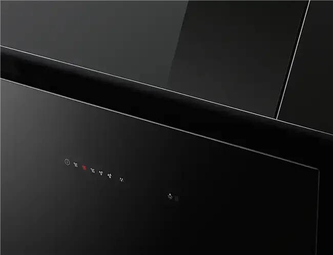 AEG 90cm Inclined Rangehood in Matte Black - Powerful Kitchen Exhaust Hood for Smoke and Odor Removal - Perfect for Modern Home Cooking and Open-Plan Kitchens