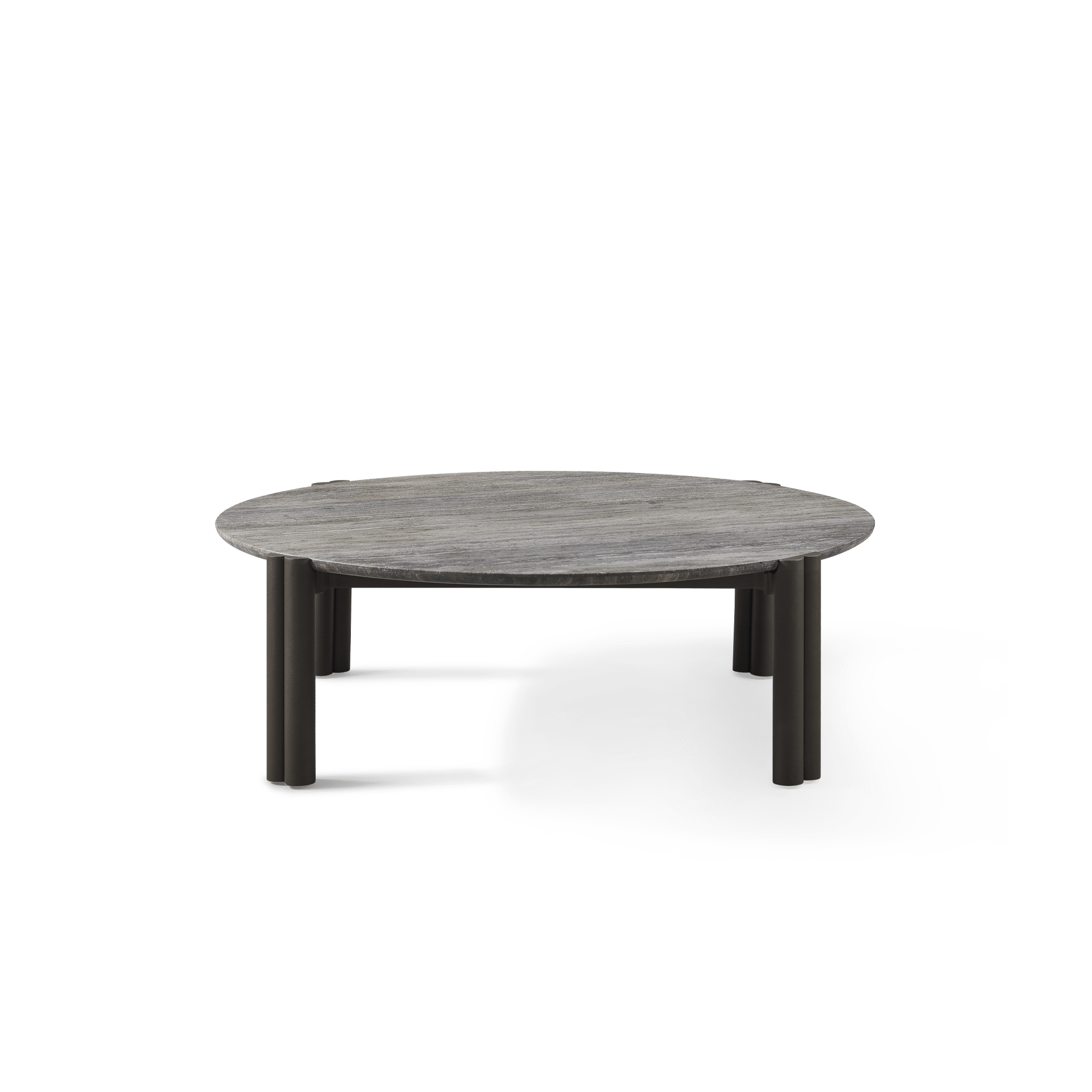 Modern Round Aluminum Coffee Table - Lightweight & Durable Indoor/Outdoor Living Room Center Table for Patio, Lounge, or Garden Decor