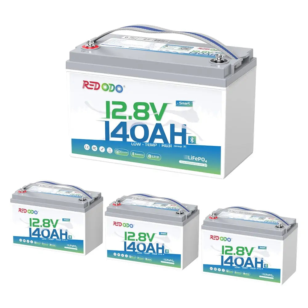 Redodo 12V 140Ah Group 31 Lithium Battery with Bluetooth - 40% More Capacity - Deep Cycle Battery for RV, Marine, Solar Home, Off-Grid Power & Emergency Backup