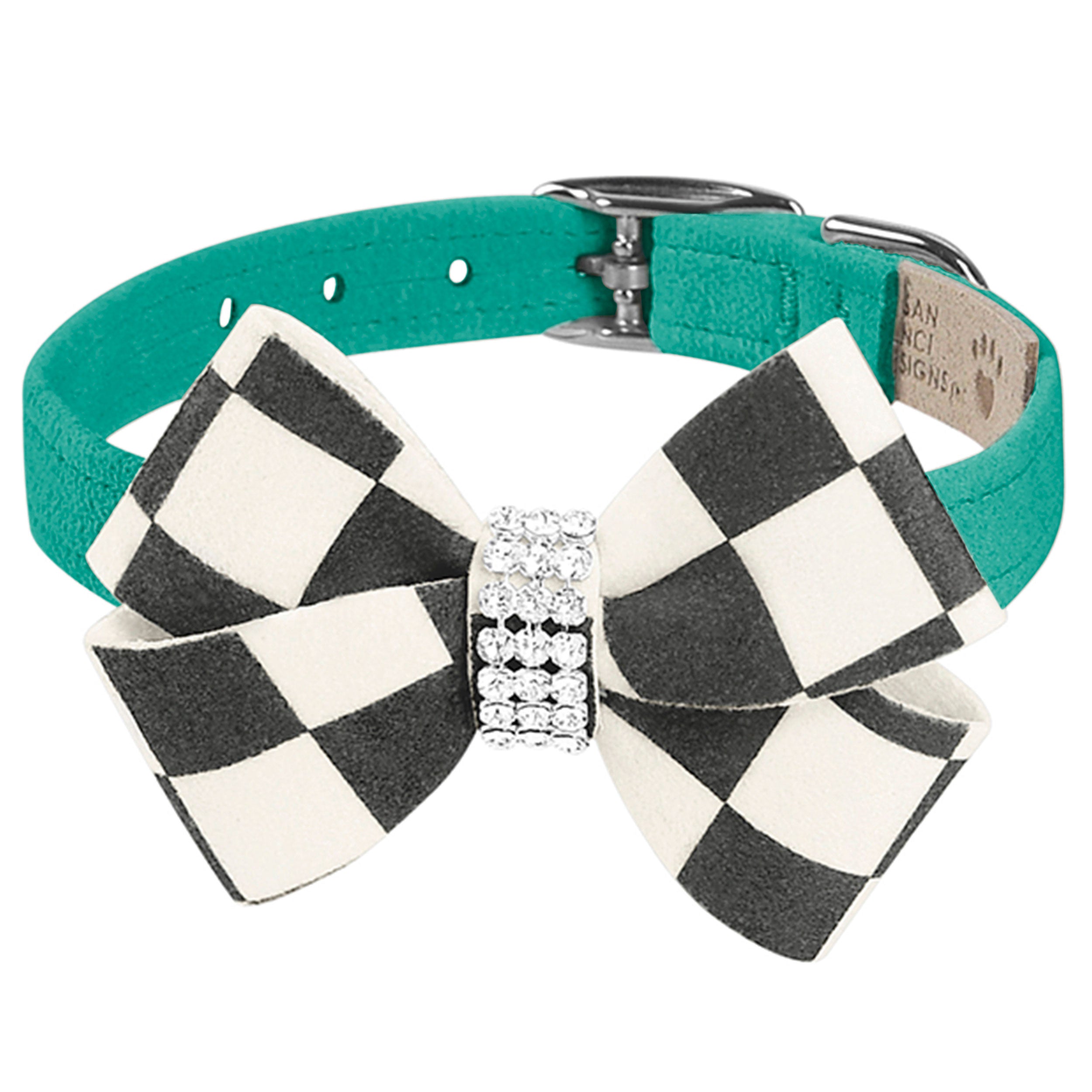 Windsor Check Nouveau Bow Collar for Dogs - Stylish Pet Fashion Accessory for Small & Medium Breeds | Perfect for Parties, Walks & Photo Shoots