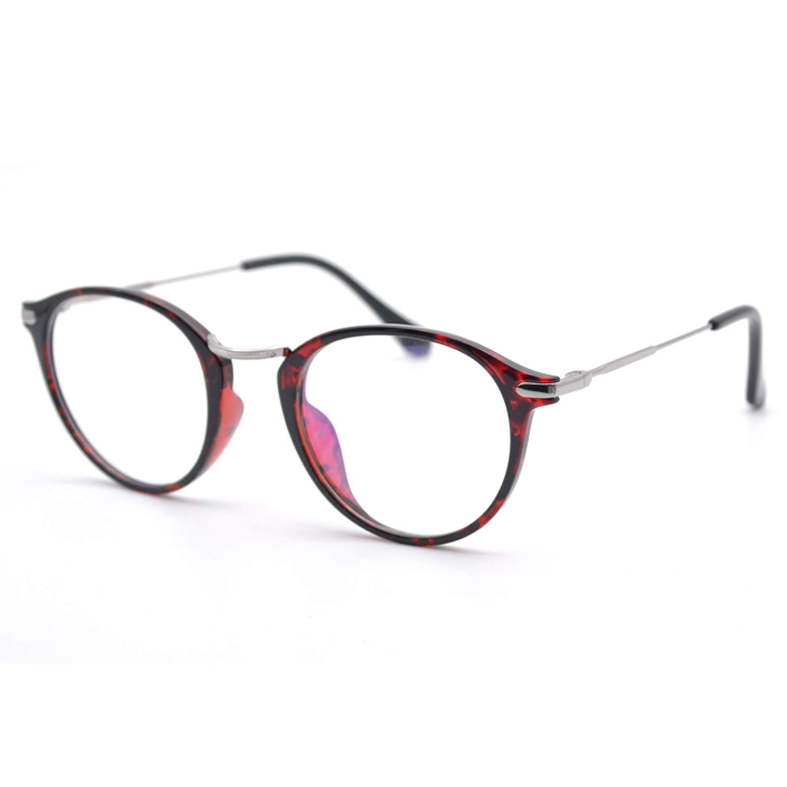 Blue Light Blocking Glasses for Women & Men - Retro Round Anti-Eyestrain Computer Gaming Glasses - UV Protection Glasses for Reading, Gaming, TV & Phone Use - Reduce Digital Eye Strain & Improve Sleep - Perfect for Office, Gaming & Nighttime Screen Use