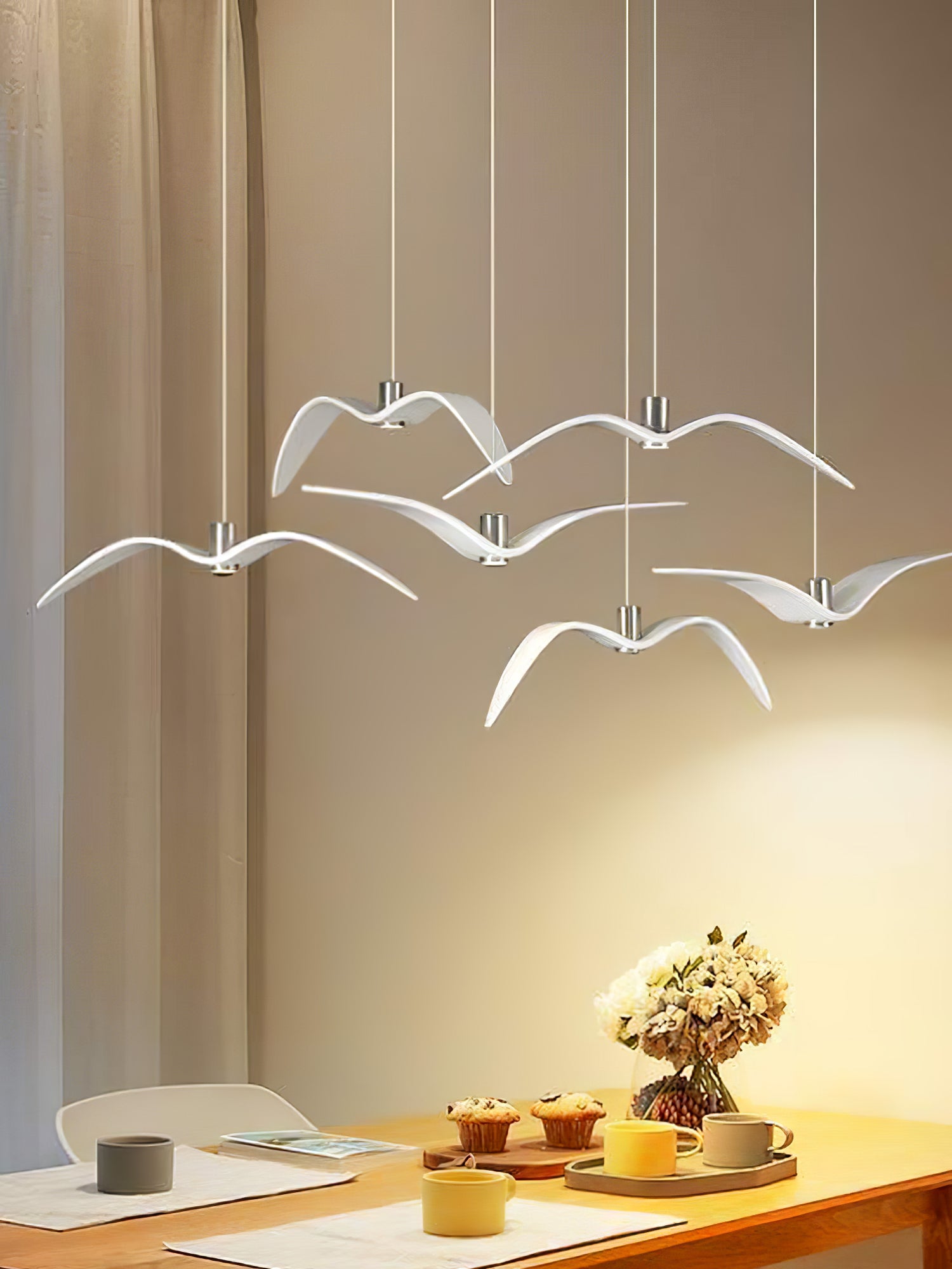 Aviara Modern LED Pendant Light Fixture - Dimmable Hanging Chandelier for Kitchen Island, Dining Room & Bedroom Lighting