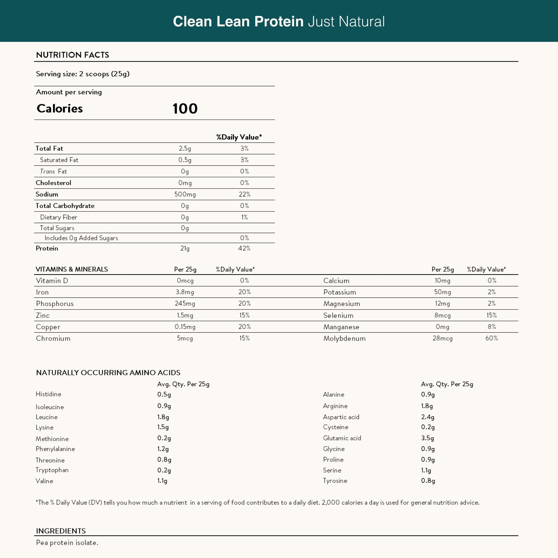 Nuzest Clean Lean Vegan Pea Protein Powder - Premium Plant Based Protein, Dairy Free, Gluten Free, Non-GMO, Unflavored (1.1 lb, 20 Servings) - Perfect for Post-Workout Recovery, Smoothies & Healthy Baking