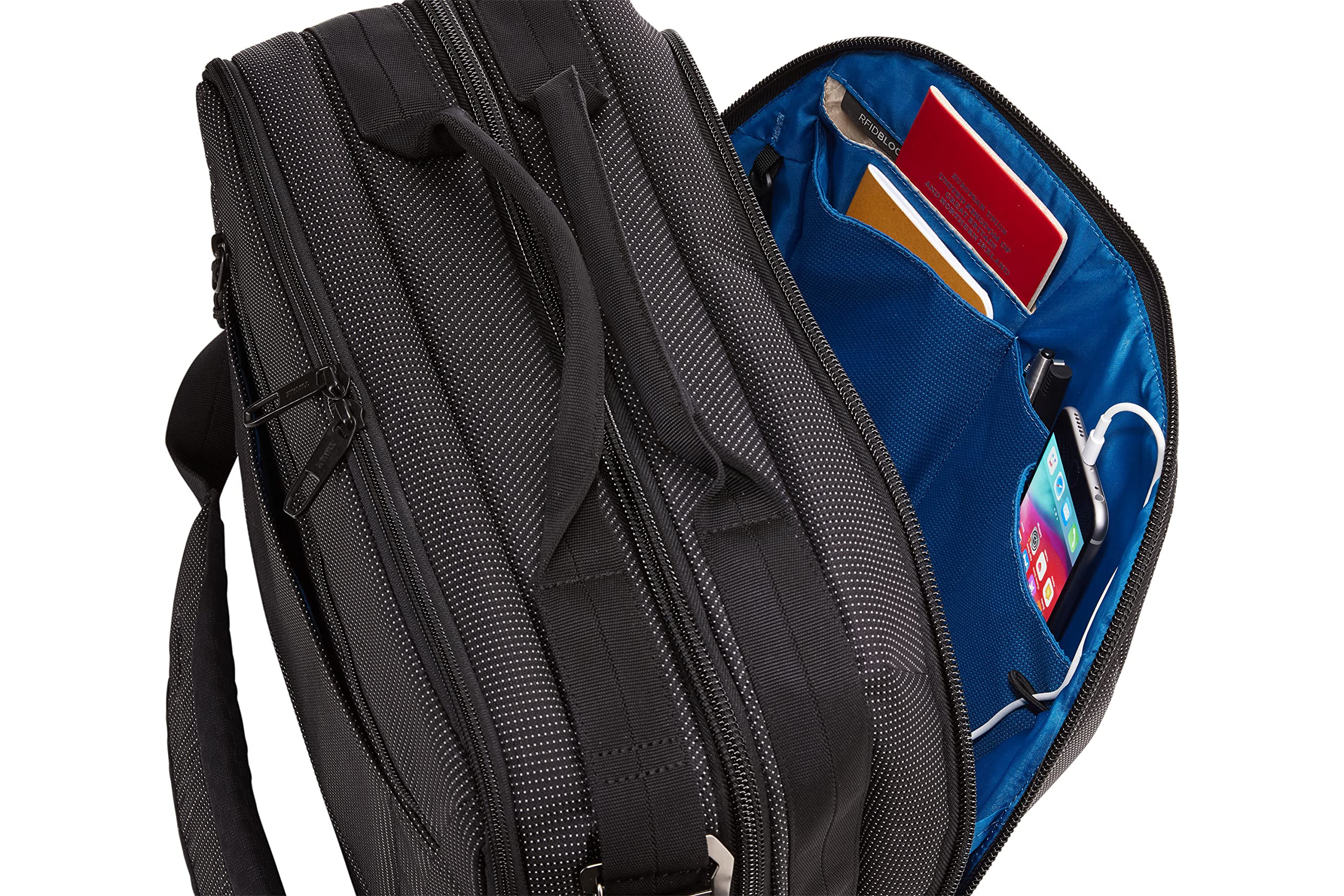 Thule Crossover 2 25L Black Carry-On Travel Backpack - Lightweight Durable Boarding Bag for Airplane, Business Trip & Commuting - Perfect for Business Professionals & Frequent Flyers