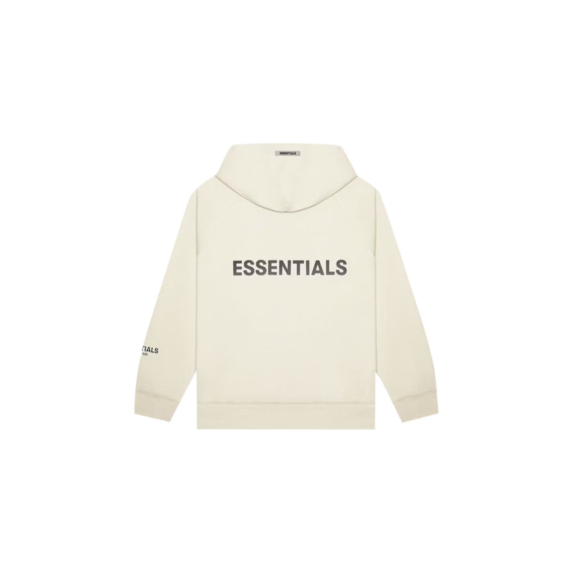 Fear of God Essentials Full Zip Up Hoodie with Applique Logo in Buttercream (2020) | Men's Streetwear Fashion for Casual Outfits & Layering