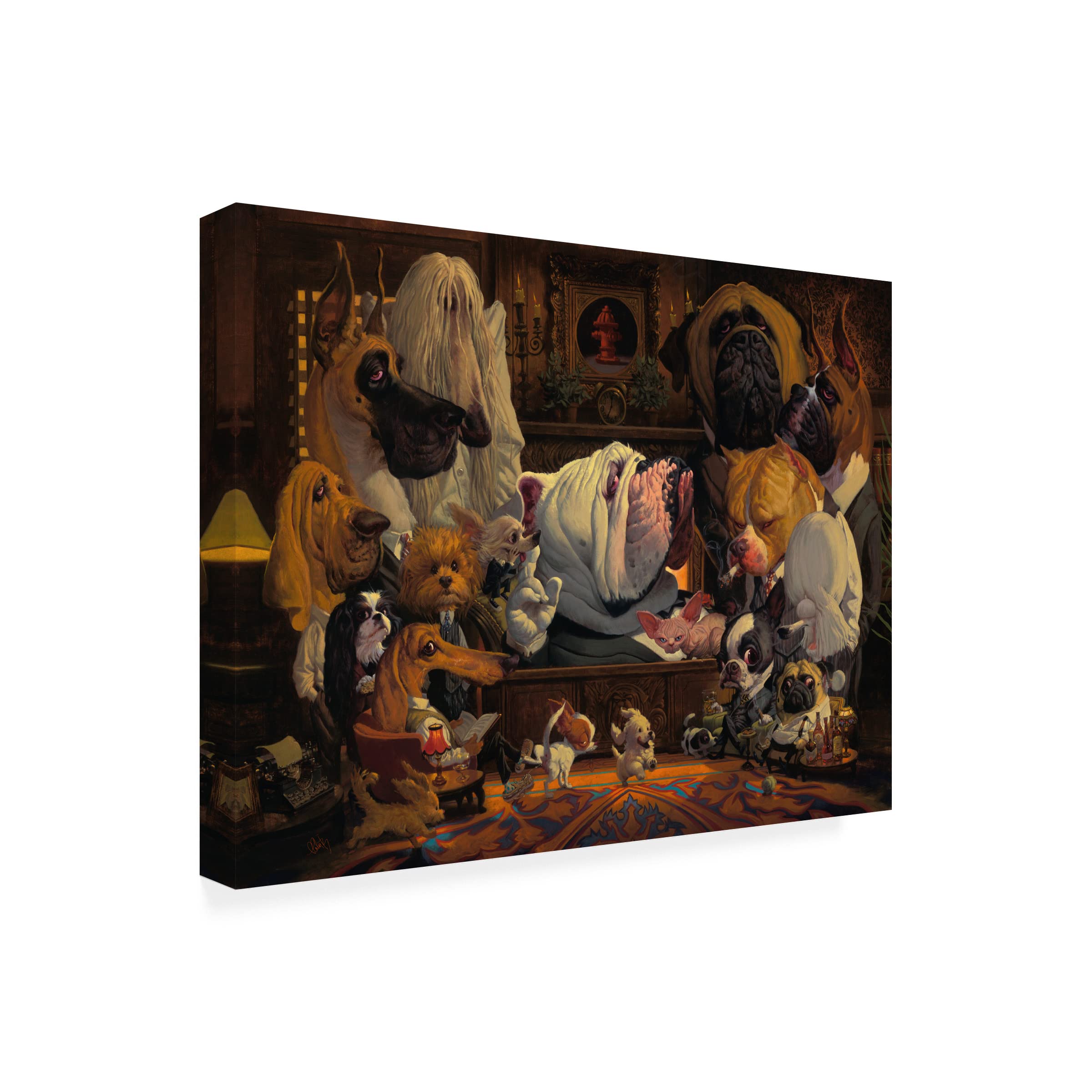 Trademark Fine Art 'DogFather' Canvas Print by Thomas Fluharty - Premium Wall Decor for Living Room, Office & Gifts