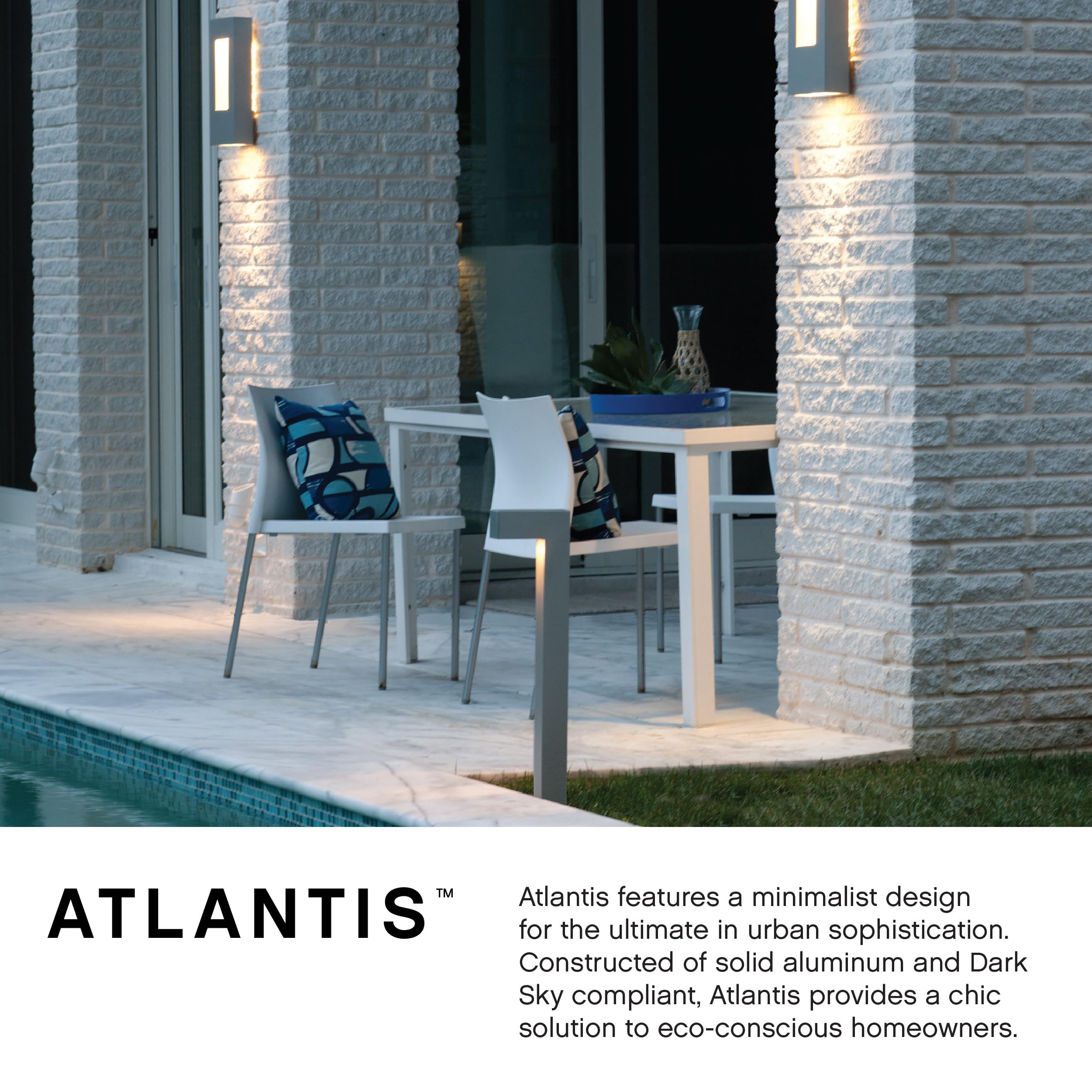 Hinkley Atlantis Extra Small LED Outdoor Wall Lantern - Modern Dark Sky Approved Aluminum Fixture with Satin Black Finish - Perfect for Porch, Patio, and Garden Lighting
