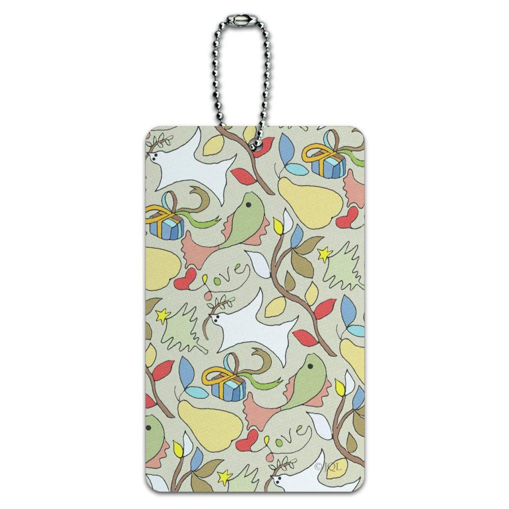 Colorful Rainbow Christmas Love Pattern Luggage Tag - Durable Suitcase ID Card for Carry-On Bags - Perfect for Travel, Holiday Gifts & Personalized Identification