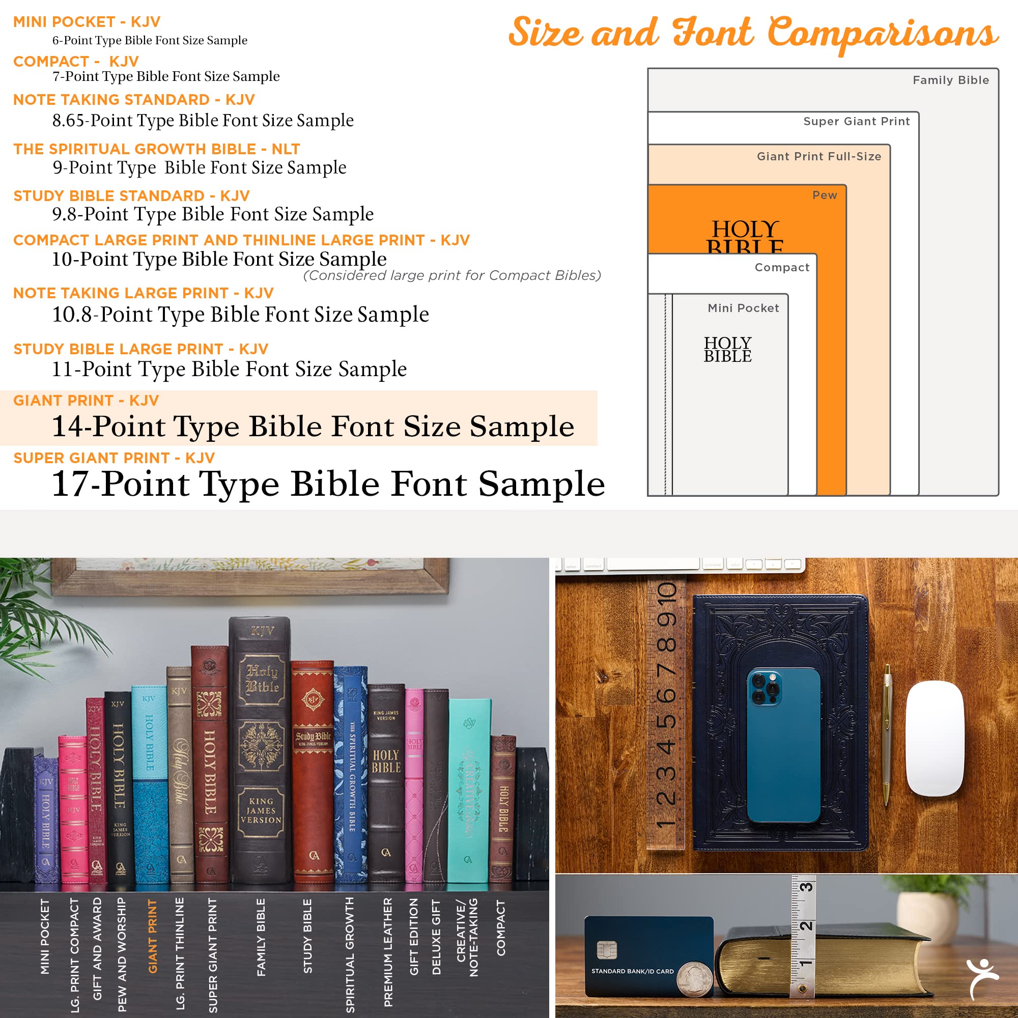KJV Holy Bible Giant Print Full-Size Faux Leather Red Letter Edition - Thumb Index & Ribbon Marker, King James Version Pink - Perfect for Church, Bible Study & Gift Giving