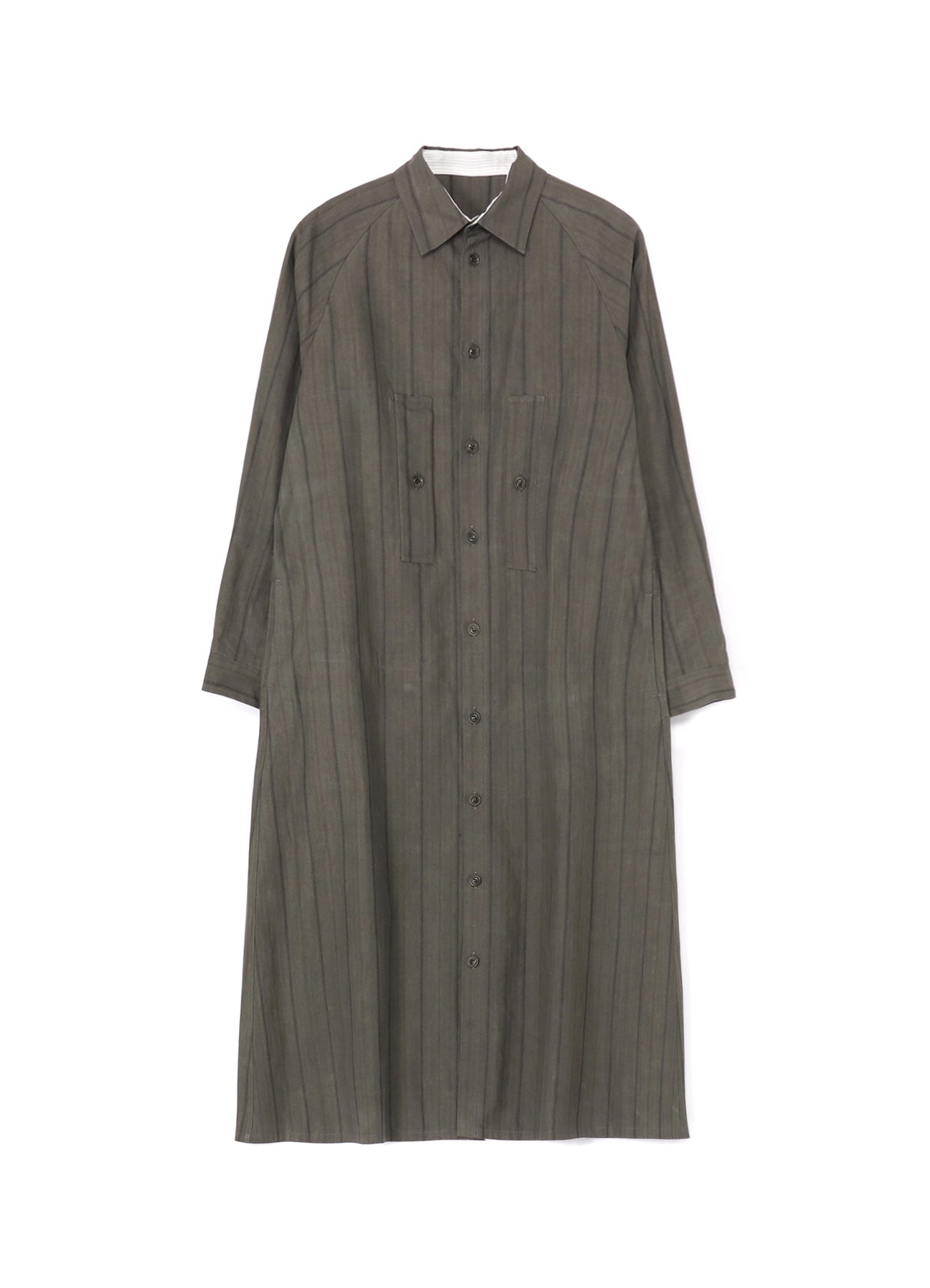 Stylish Cotton Stripe Ink Dyed Chest Pocket Dress for Women - Perfect for Casual Outings, Office Wear & Summer Fashion