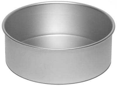 8 Inch Round Cake Pan with Solid Base - Heavy Duty Non-Stick Baking Pan for Cakes, Pies, Quiches - Perfect for Home Baking, Birthday Parties & Professional Bakeries