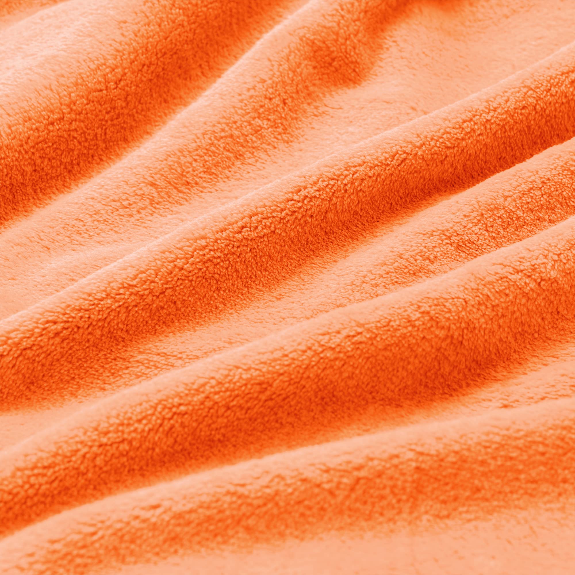 BEDELITE Fleece Blankets 108x90 Inches - Orange Plush Cozy Fuzzy Throw Blanket for Bed & Couch | Super Soft & Warm Lightweight Blanket for Fall, Winter, and Home Decor | Perfect for Lounging, Movie Nights, and Gifts