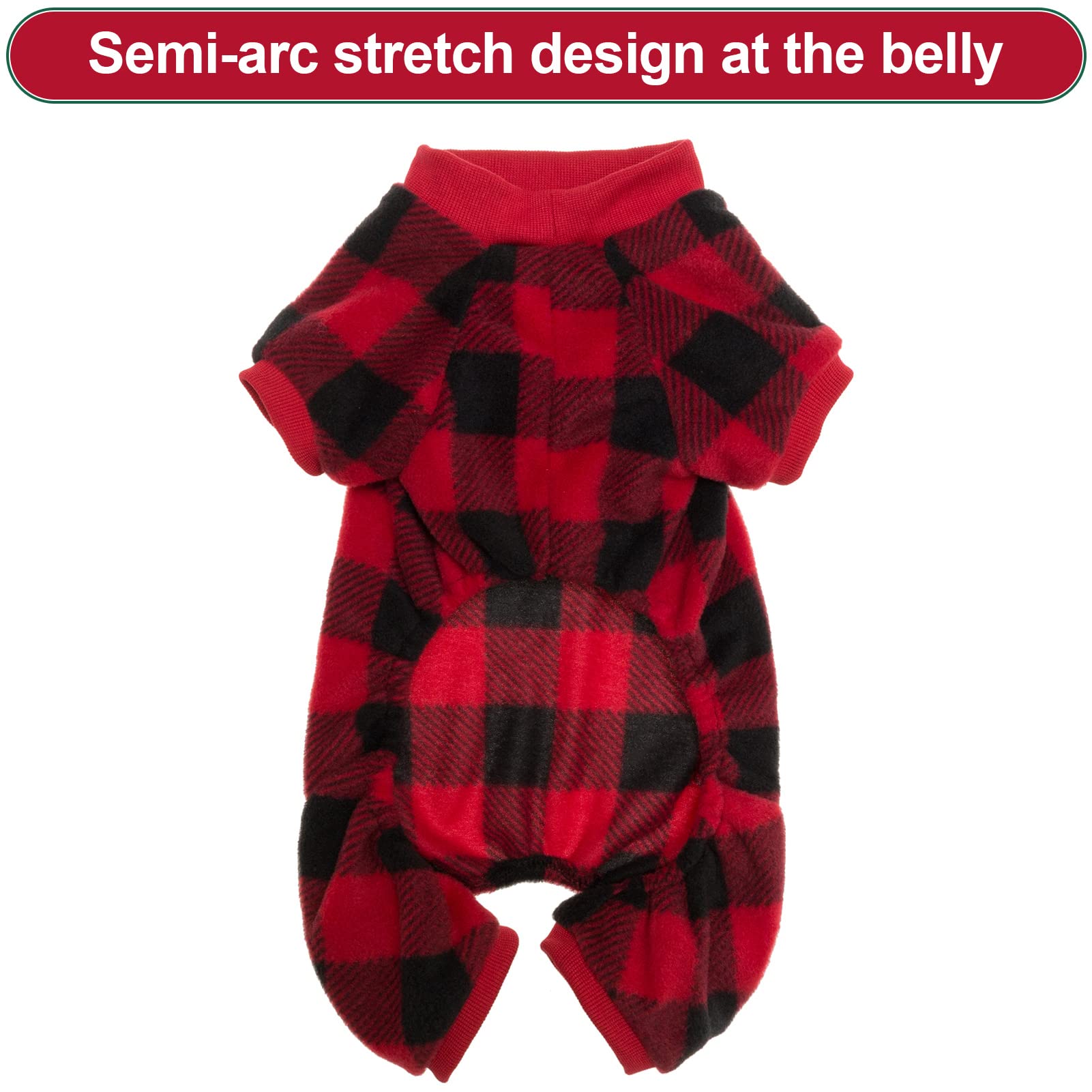 SCENEREAL Soft & Warm Dog Pajamas for Small to Large Dogs - Cozy Pet Sweater Onesie Outfits for Winter & Christmas (Perfect for Indoor Lounging & Holiday Photos)