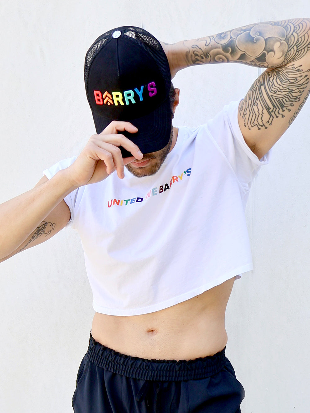 Barry's Black Suede Rainbow Hat for Men & Women - Stylish Unisex Fashion Accessory for Outdoor Activities, Concerts, and Festivals
