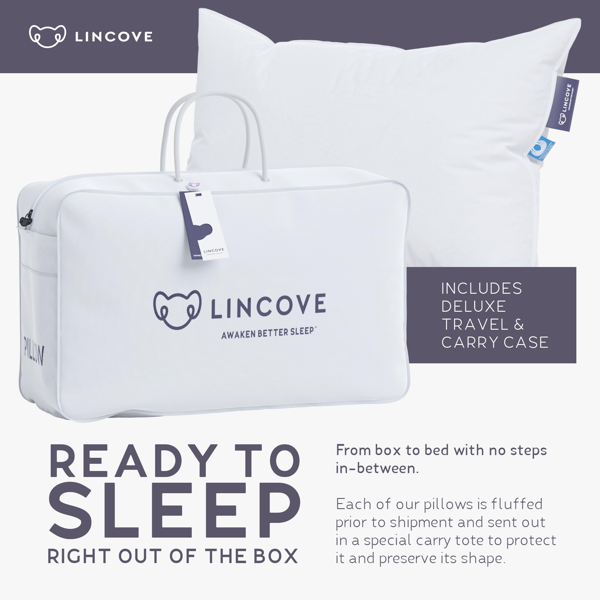 Premium Canadian White Goose Down Pillow - 625 Fill Power, 100% Cotton 500TC Shell, King Size Soft Luxury Bed Pillows (2 Pack) | Hypoallergenic & Breathable for Side Sleepers, Back Sleepers & Hotel-Style Comfort