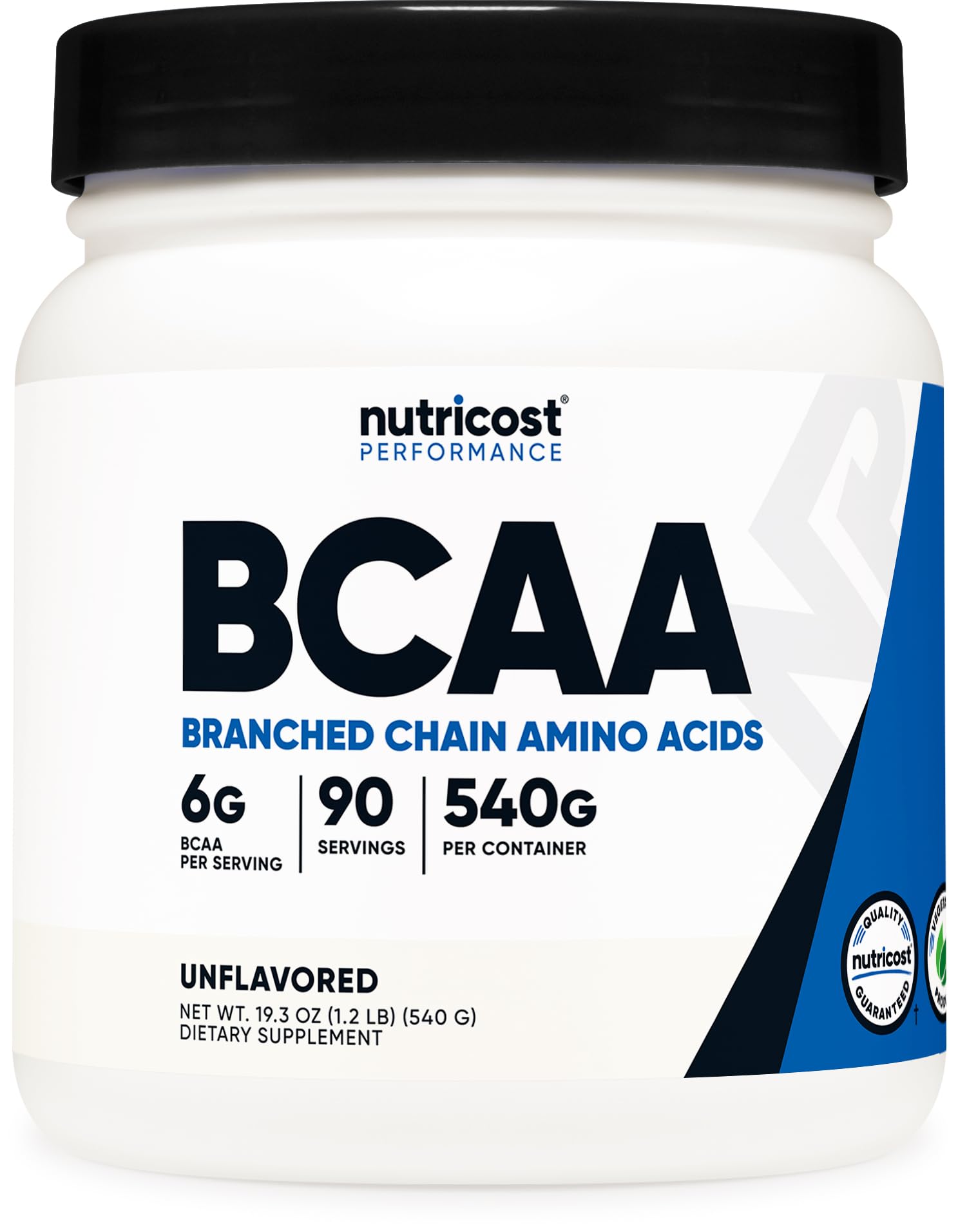 Nutricost BCAA Powder 2:1:1 Ratio - Unflavored Branched Chain Amino Acid Supplement (90 Servings) - Supports Muscle Recovery & Workout Performance - Ideal for Athletes & Fitness Enthusiasts