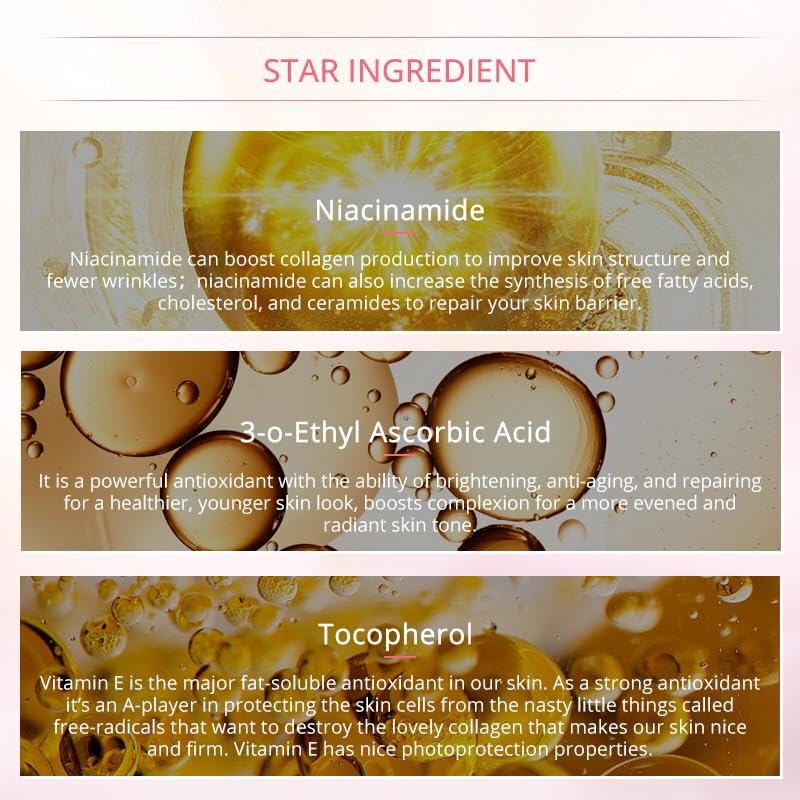 Mashata Ultimate Vitamin C Complex Facial Serum - 1 Fl Oz | Brightening Serum with Vitamin C & Niacinamide for Anti-Aging, Dark Spot Removal & Glowing Skin | Perfect for Daily Skincare Routine & Nighttime Use