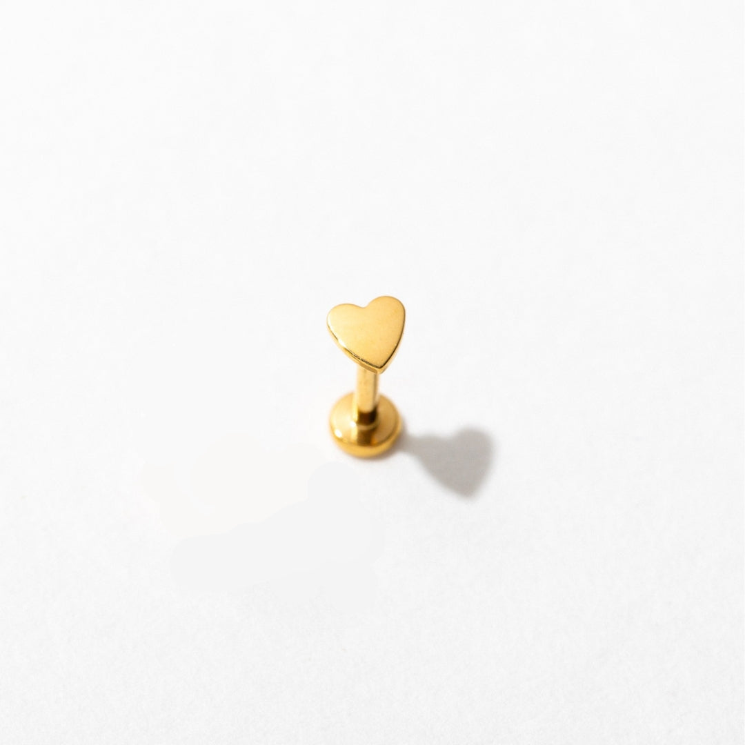 Stylish Heart Flat Back Stud Earrings for Women - Hypoallergenic Stainless Steel Jewelry - Perfect for Everyday Wear, Parties & Gifts
