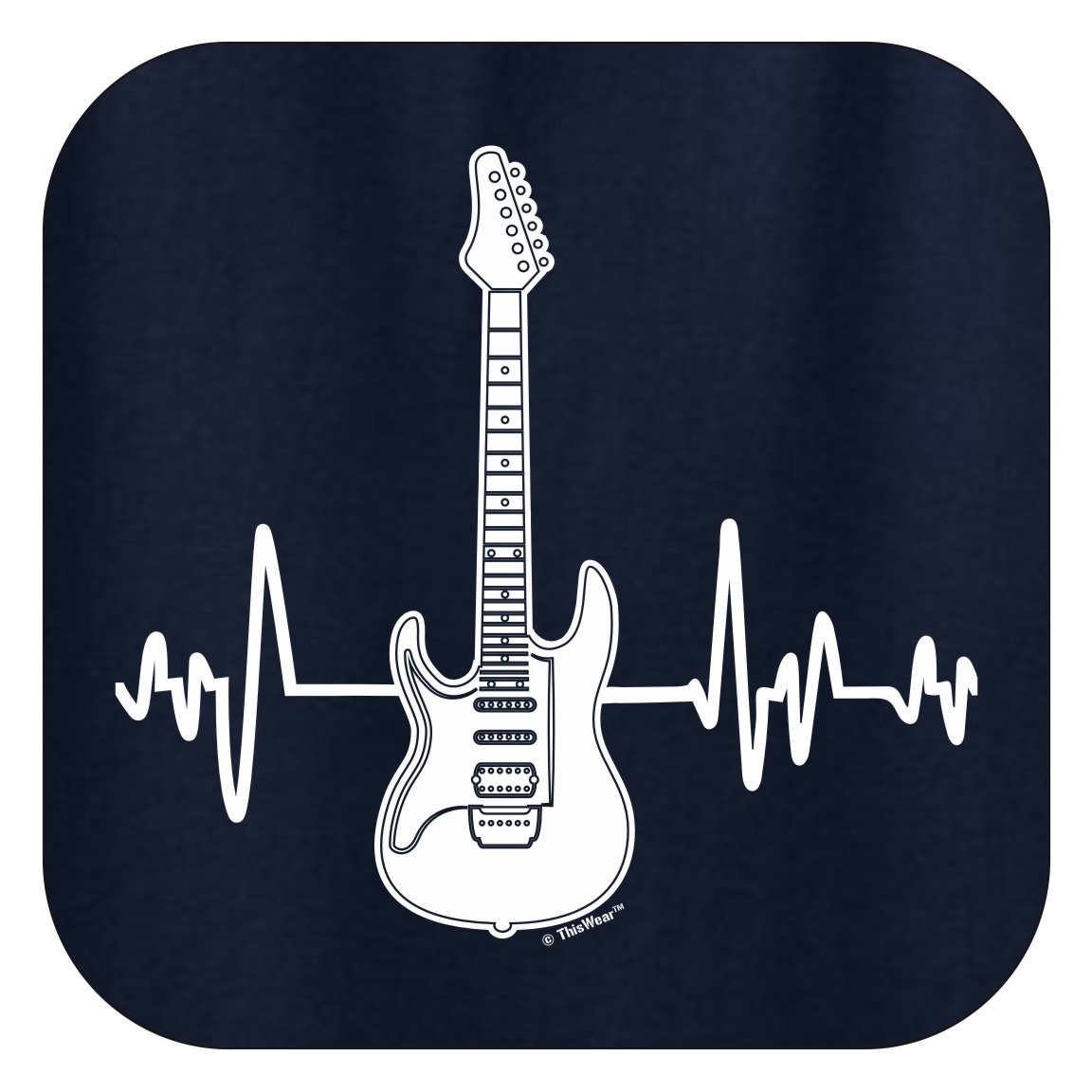 Electric Guitar Heartbeat T-Shirt - Music Lovers Gift for Youth & Band Fans - Cool Long Sleeve Graphic Tee for Concerts, Gigs & Casual Wear