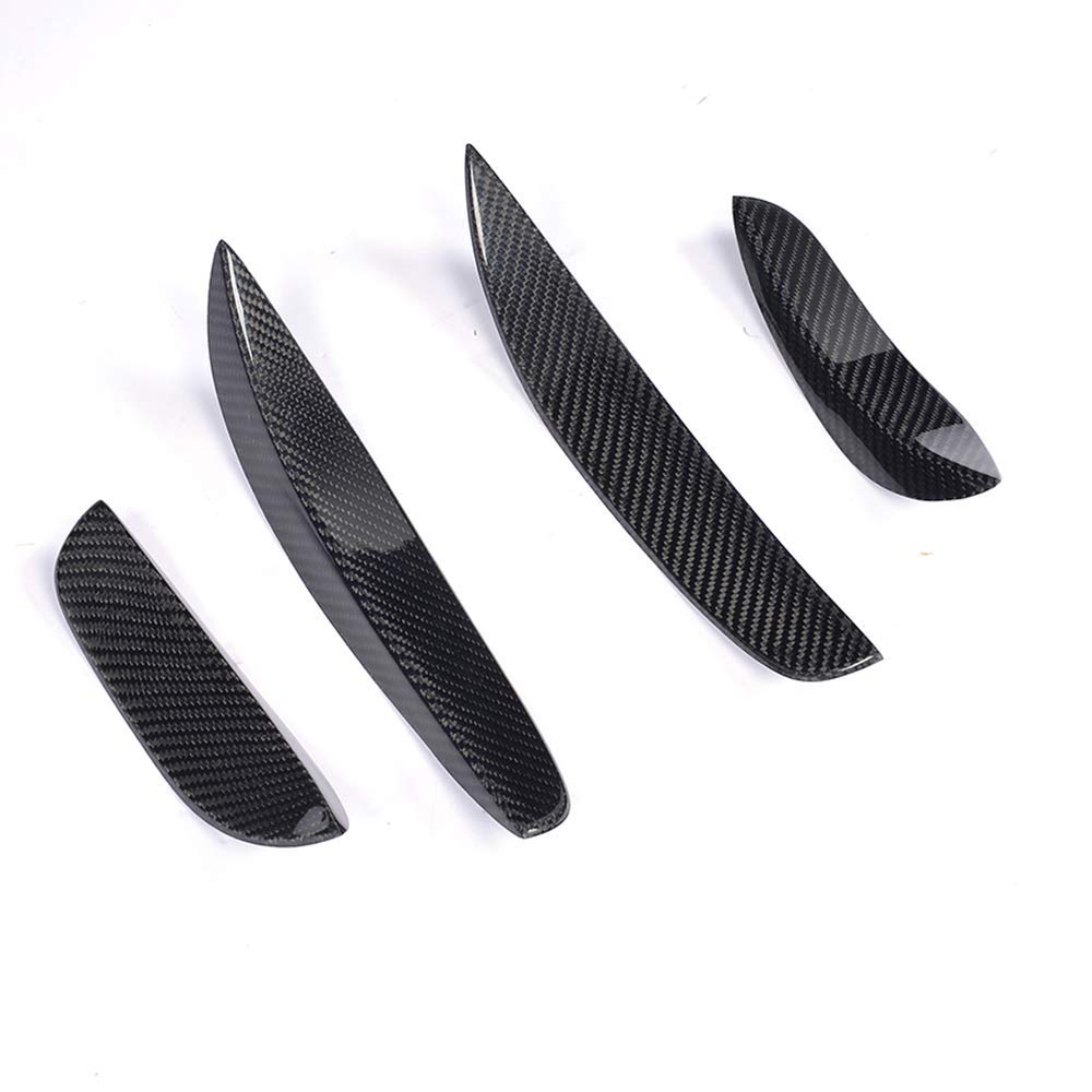 IKON MOTORSPORTS Front Bumper Fins & JC Style Rear Apron Carbon Fiber for 2015-2021 Mercedes C-Class W205 C63 AMG | Perfect for Street Racing & Car Shows