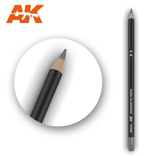 AK Interactive AK10035 Weathering Pencil Dark Aluminum Nickel - Model Painting & Weathering Effects for Miniatures, Dioramas & Scale Models - Perfect for Realistic Rust, Dirt & Wear Effects