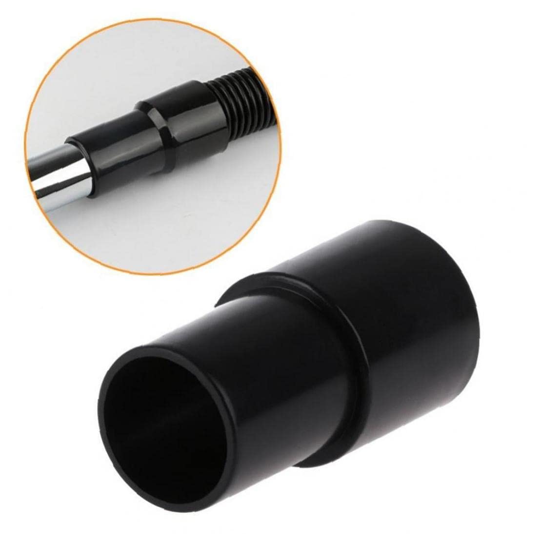 Ruluti 2-Pack Universal Vacuum Cleaner Hose Adapter Kit - Black | Compatible with Most Vacuum Brands | Perfect for Home Cleaning, Car Detailing & Workshop Use