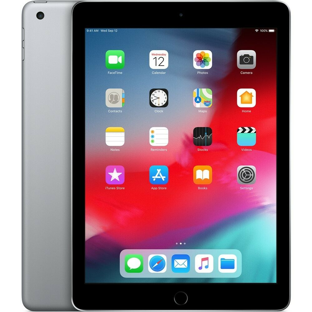 Apple iPad 6th Generation 128GB - 9.7 Inch Retina Display, WiFi Only, Space Gray (Renewed Like New) | Perfect for Work, School & Entertainment