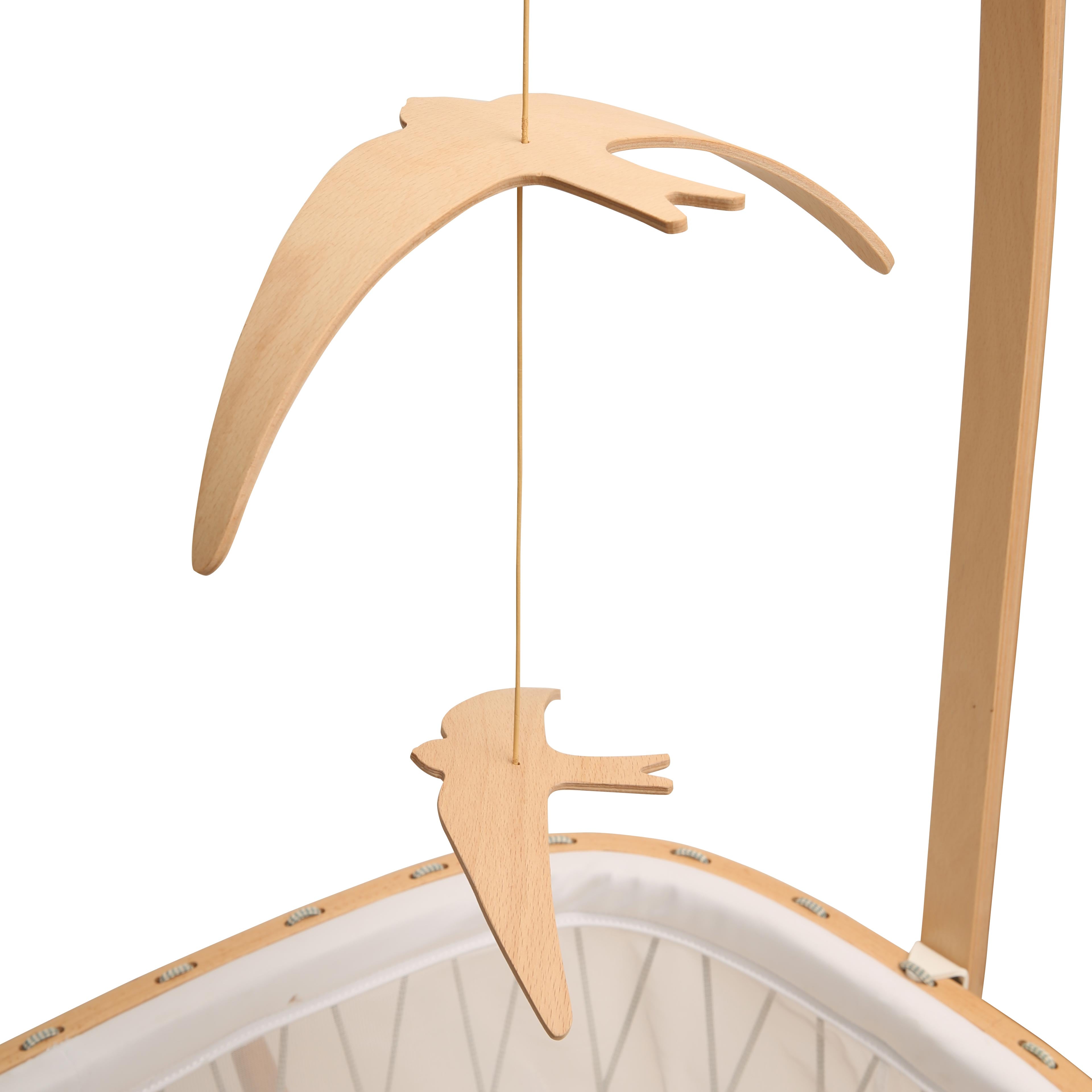 Charlie Crane KANO Hanger Bed Arrow - Modern Wooden Baby Crib with Adjustable Height for Nursery, Bedroom & Kids Room Decor | Perfect for Newborns & Toddlers | Space-Saving Design for Small Rooms