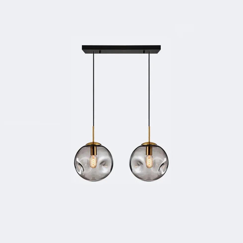 Modern Spherical Glass Bubble Pendant Light - Elegant Ceiling Lighting for Living Room, Bedroom, and Dining Room Decor