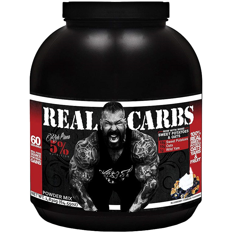5% Nutrition Real Carbs - Strawberry Shortcake Flavor, 1920g (4.23 lb) High Protein Meal Replacement for Bodybuilding & Post-Workout Recovery | Gym, Fitness & Weight Loss Supplement