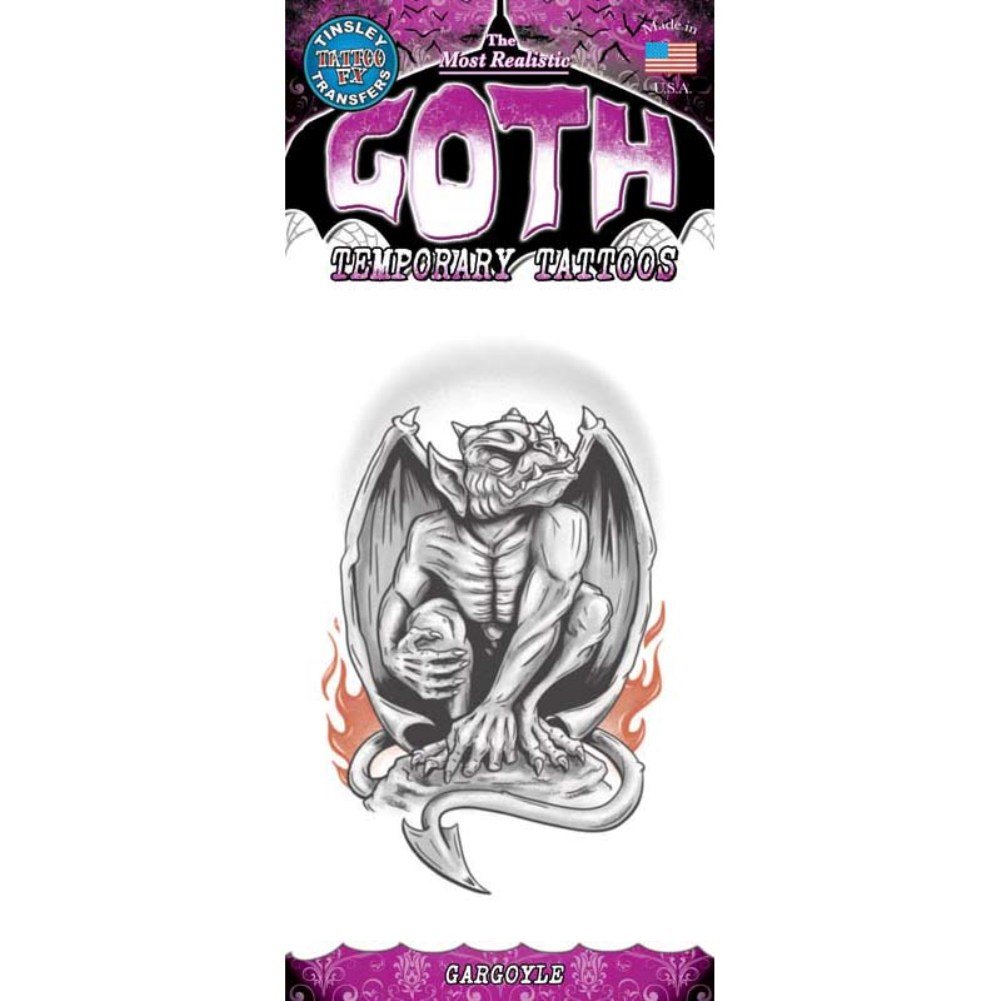 Gargoyle Temporary Tattoos - Waterproof Fake Tattoos for Adults & Kids - Long Lasting Fake Body Art for Halloween, Cosplay, Parties & Costume Events