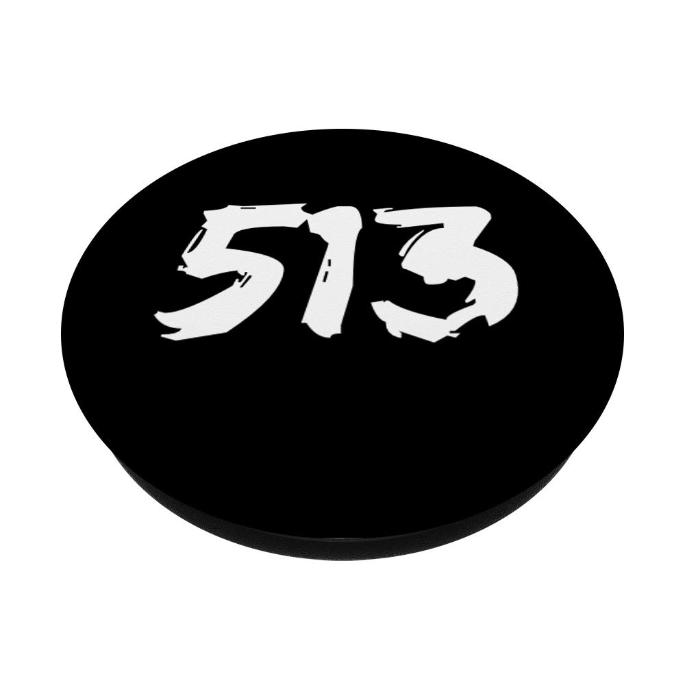 513 Cincinnati Ohio Area Code PopSocket Grip - Swappable PopGrip for Phones & Tablets - Perfect Gift for Men, Ideal for Commuting, Travel, and Everyday Use
