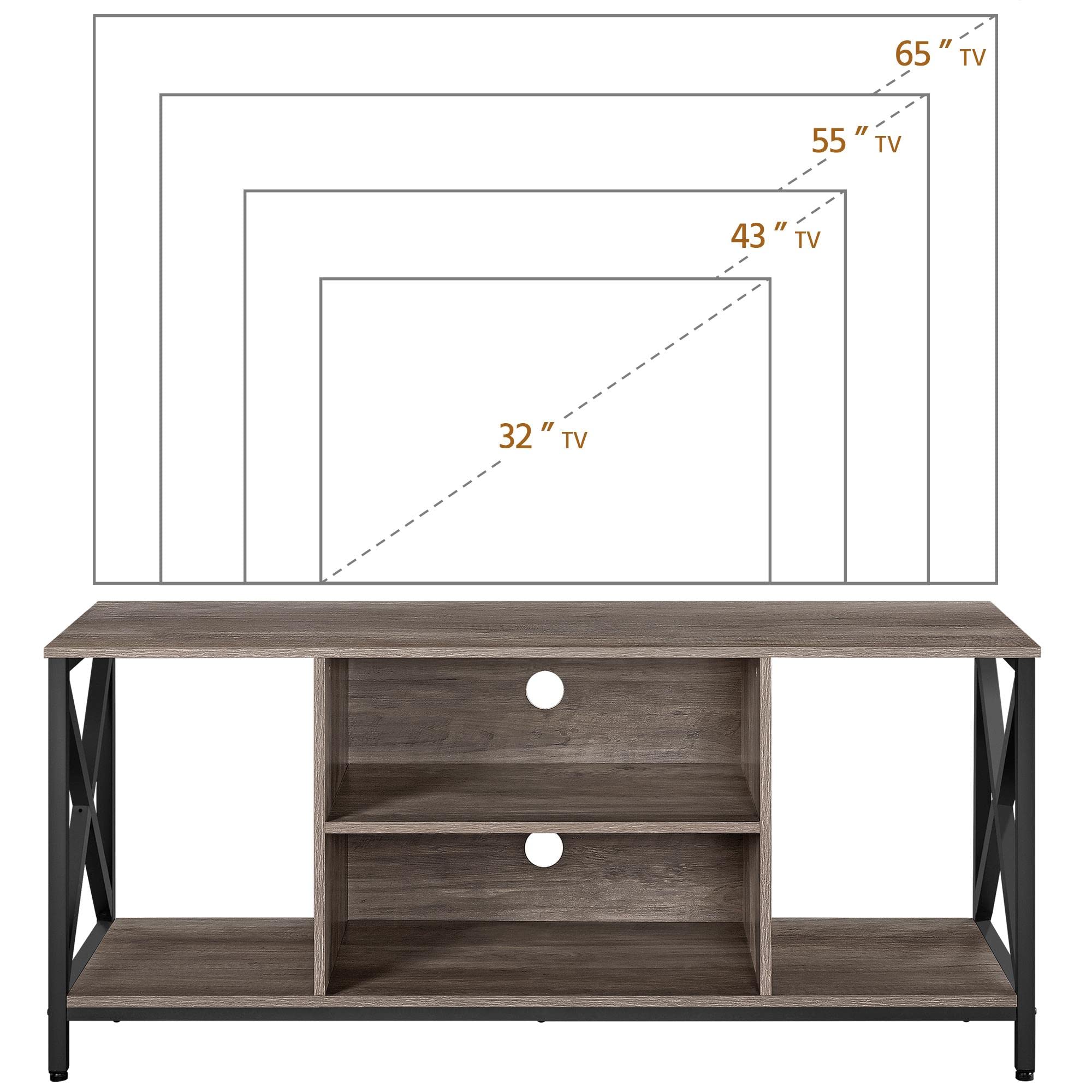 Yaheetech 65 Inch TV Stand with Storage Shelves - Modern Wood TV Console Table for Living Room & Bedroom - Taupe Entertainment Center - Perfect for Organizing Media, Gaming Consoles & Home Decor