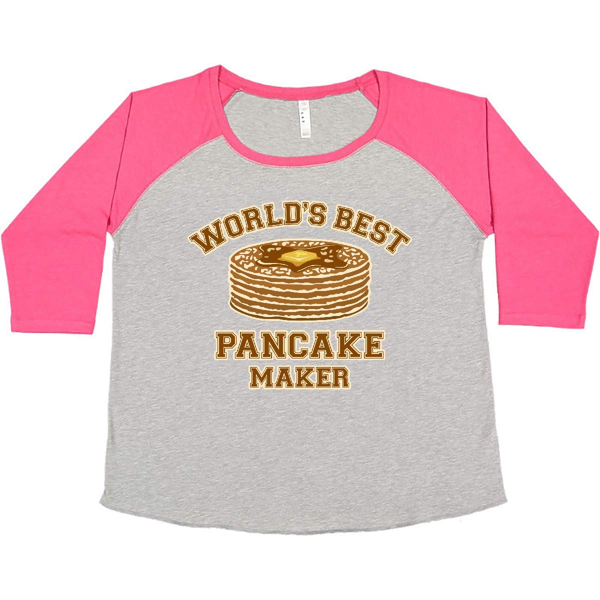 Inktastic Best Pancake Maker Women's Plus Size T-Shirt - Funny Breakfast Lover Gift for Women, Comfortable Cotton Tee for Cooking, Brunch & Casual Wear