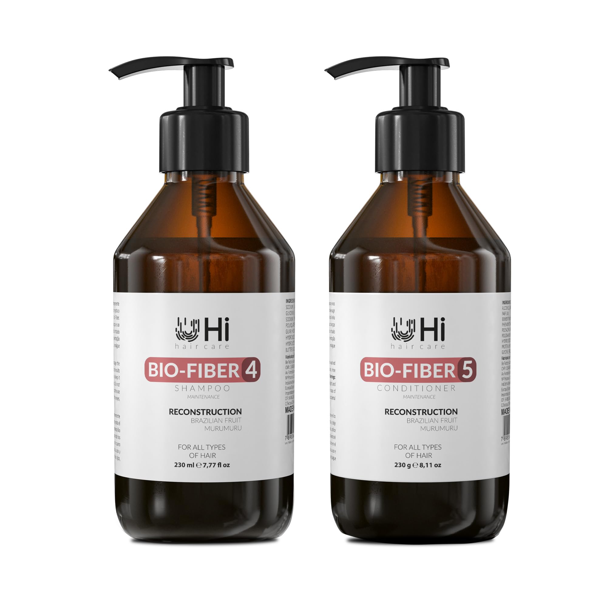Reconstruction Shampoo and Conditioner Set - Post-Treatment SOS Care for Brazilian Hair, Moisturizing & Anti-Frizz Vegan Hair Products | Perfect for Damaged Hair Recovery & Daily Hydration